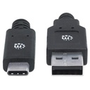 Cable para Dispositivos USB-C Manhattan Negro 2 M.