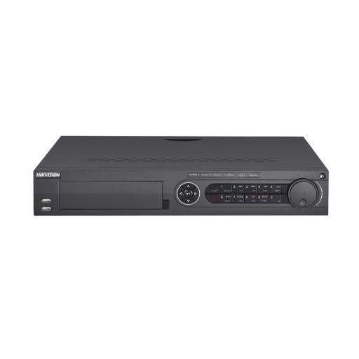 Hikvision Digital Technology DVR 8 Megapixel / 24 Canales TURBOHD + 16 Canales IP / 4 Bahías de Disco Duro / 4 Canales de Audio / Videoanalisis / 16 Entradas de Alarma / Arreglo RAID