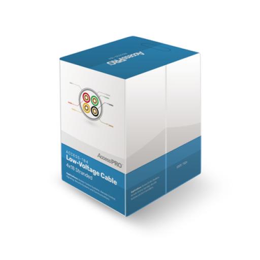 AccessPRO Bobina de 152 metros, 4x18 AWG, FRPVC, CM, para aplicaciones en control de acceso