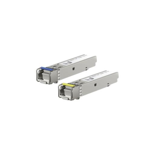 Ubiquiti Networks UFiber Módulo SFP, transceptor MiniGibic MonoModo 1.25 Gbps, distancia 3km, un conector LC, incluye 2 tranceptores