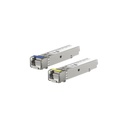 Ubiquiti Networks UFiber Módulo SFP, transceptor MiniGibic MonoModo 1.25 Gbps, distancia 3km, un conector LC, incluye 2 tranceptores