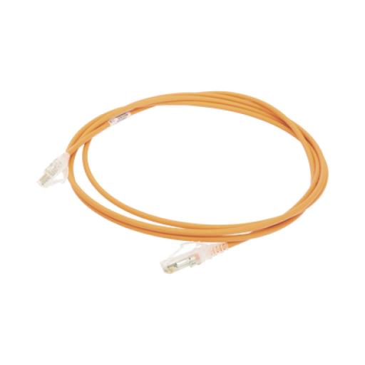 Siemon Patch Cord MC6 Modular Cat6 UTP, CM/LS0H, 7ft, Color Naranja, Diámetro Reducido (28AWG)
