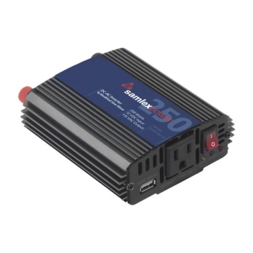 Samlex Inversor de Corriente (CD-CA) Potencia Nominal 250 W, Ent:12Vcc, Sal: 115Vca 60 Hz