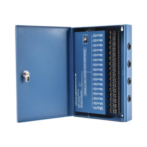 Epcom Fuente de Poder Profesional HEAVY DUTY @ 20 Amperes / 16 Canales / Hasta 1.25A por Salida / Ajuste Independiente de 11 a 15 Vcc por Salida / Protección Contra Sobrecargas / Filtro de Ruido Especial para Cámaras 4K.