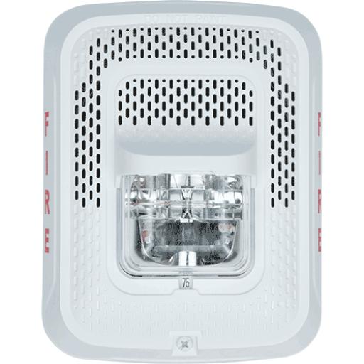 System Sensor Bocina con Lámpara Estroboscópica, Montaje en Pared, Color Blanco, Nuevo Diseño Moderno y Elegante y Menor Consumo de Corriente