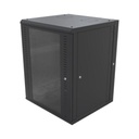 LINKEDPRO BY EPCOM Gabinete Abatible de Pared (Con Marco Trasero) con Rack 19" de 24 Unidades. Ventana de Cristal Templado.