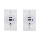 Epcom Kit Extensor HDMI en PLACAS DE PARED para distancias de 40 metros / Resolución 1080P @ 60 Hz / Cat 6/6A/ 7 / HDR/ Cero Latencia / Soporta Control Remoto / Placa de pared de 2.74 x 4.49” (tamaño estándar de EE.UU.).