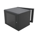 LINKEDPRO BY EPCOM Gabinete Abatible de Pared (Con Marco Trasero) con Rack 19" de 12 Unidades. Ventana de Cristal Templado.