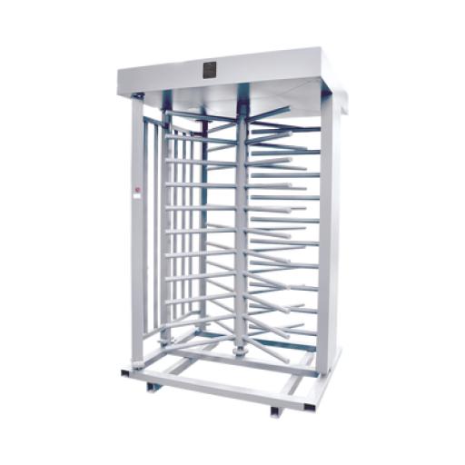 AccessPRO Torniquete Sencillo / Cuerpo Completo / Interior/Exterior / 100% Acero con Pintura Gris / EJE CENTRAL con Pintura Gris / Acabado de Lujo / Alto Tráfico