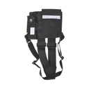 Syscom Pechera Universal sin logo con soporte para radio y bolígrafo más bolsa con cinta adherente para su seguridad.