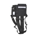 Syscom Pechera Universal sin logo con soporte para radio y bolígrafo más bolsa con cinta adherente para su seguridad.