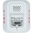 System Sensor Sirena con Lámpara Estroboscópica a 2 Hilos, Montaje en Pared, Color Blanco, Configuración Estroboscópica Seleccionable, Nuevo Diseño Moderno y Elegante y Menor Consumo de Corriente