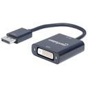 Adaptador DisplayPort 1.2a a DVI-D Manhattan Negro.