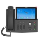 Fanvil Teléfono IP  Android Empresarial para 20 lineas SIP, pantalla táctil, Wi-Fi y Bluetooth, PoE, hasta 112 botones DSS, puertos Gigabit, soporta recepción de video.