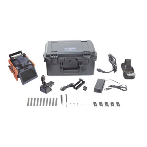 Tempo Fusionadora de Fibra Óptica de Alineación Activa por Revestimiento con 4 Motores con Perdida Típica (SM); 0.02 dB (MM); 0.04 dB) con Pantalla Touch