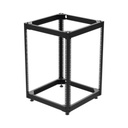 LINKEDPRO BY EPCOM Rack Abierto de 4 Postes Instalación Pared o Piso de 14 Unidades, ¡Ideal para Equipo de Audio!