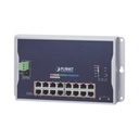 Planet Switch Industrial Administrable Capa 2 de Pared,16 Puertos PoE 802.3at Gigabit y 2 Puertos SFP