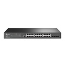 TPLINK Switch Omada SDN Administrable / 24 puertos Gigabit y 4 puertos SFP / Funciones sFlow, QinQ y QoS / Administración centralizada OMADA