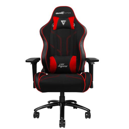 SILLA GAME FACTOR TELA RECLINABLE 4D METAL NEGRAROJA CGC600-RD