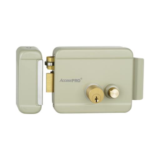 AccessPRO Cerradura Eléctrica con botón de salida/ Incluye Llave  / Exterior / Izquierda