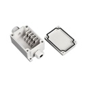 Precision Caja de Conexión Exterior con Conexión Lateral para 4 Líneas (doble tornillo). Incluye Glándulas.