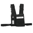 Syscom Pechera Universal Sin Logo con Soporte para Radio y Bolígrafo más Bolsa con Cinta Adherente para su Seguridad.