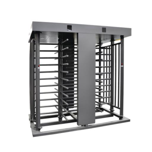 AccessPRO Torniquete Doble / Cuerpo Completo / Interior/Exterior / 100% Acero con Pintura Gris / EJE CENTRAL con Pintura Gris / Acabado de Lujo / Alto Tráfico