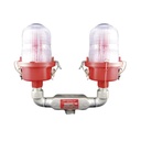 TWR Lámpara de Obstrucción Roja Certificada/ Luz Fija Tipo L-810 Doble LED/ 120 - 240 Vca/ Luz Infraroja