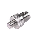 RF Industries Adaptador en Línea de Conector Mini-UHF Hembra a SMA Hembra, Níquel/ Oro/ Teflón.