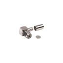 RF Industries Conector SMA Macho en A/R de Anillo Pegable para Cable RG-8/X, LMR-240, 9258, Niquel/Oro/Teflón.