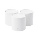 TPLINK Kit 3 Routers Inalámbricos MESH Interior para Hogar / Doble Banda Wi-Fi 6 AX1800 Mbps / 2 Puerto Gigabit WAN/LAN / 2 Antenas Internas / Administración Mediante la App Deco (iOS, Android) / Protección HomeShield