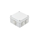 Gewiss Caja de derivación de PVC Auto-extinguible con 6 entradas, tapa atornillada, 100x100x50 MM, (Medidas internas, mayor área permisible para e cable, Para exterior (IP55)
