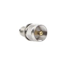RF Industries Adaptador en Línea de Conector TNC Hembra a UHF Macho (PL-259), Níquel/ Oro/ Teflón.