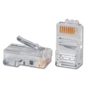 Siemon Plug RJ45 Cat5e, Para Cable UTP Calibre 22 a 26 AWG, Chapado en Oro de 50 micras