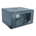 LINKEDPRO BY EPCOM Gabinete para Montaje en Pared, con Puerta de Cristal Templado, Cuerpo Fijo, con 6 Unidades de Rack, de 19in, Fabricado en Acero