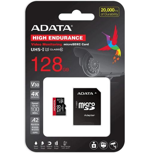 ADATA MEM MICROSDXC ADATA 128GB UHS-I U3 V30S HI C/A AUSDX128GUI3V30SHA2-RA1