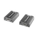 Epcom Kit Extensor HDMI para distancias de 30 metros / Resolución 4K x 2K@ 30 Hz/ Cat 6, 6a y 7 / HDCP2.2 / HDMI 2.0  / Soporta PCM, HDbitT / Soporta control remoto del equipo fuente.