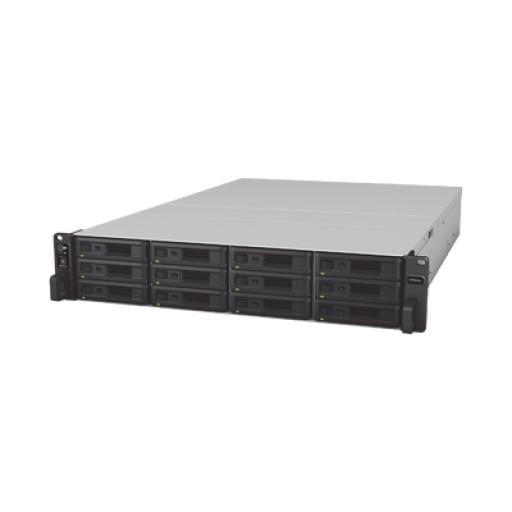 Synology Servidor NAS para Rack (2 U) de 12 Bahías (Expandible a 36 Bahías) / Hasta 648 TB / 8 GB RAM / Servicio Nube Gratis (P2P) / Administración Remota y Respaldo Programado