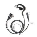 txPRO Micrófono - audífono de solapa ajustable al oído para KENWOOD TK3230/ 3000/ 3402/ 3312/ 3360/ 3170, NX240/ 340/ 220/ 320/ 420