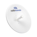 RadioWaves Antena Direccional de alto desempeño, Dimensiones (2 ft), Ganancia de 29 dBi, 4.9-6 GHz, Conectores N-hembra, Fácil instalación, Preensamblada, Montaje incluido