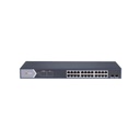 Hikvision Digital Technology Switch Gigabit PoE+ / Administrable / 24 Puertos 10/100/1000 Mbps PoE+ / 2 Puertos SFP / Configuración Remota desde Hik-PartnerPro / PoE Extendido 250 Metros / 370 Watts