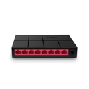 Mercusys Switch NO Administrable / Para escritorio / 8 puertos 10/100/1000 Mbps / Diseño Compacto / Plug and Play