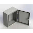 ANCLO Gabinete de Acero, Nema 4 -IP 66 de 40 x 40 x 20 cm con Platina y certificado UL.