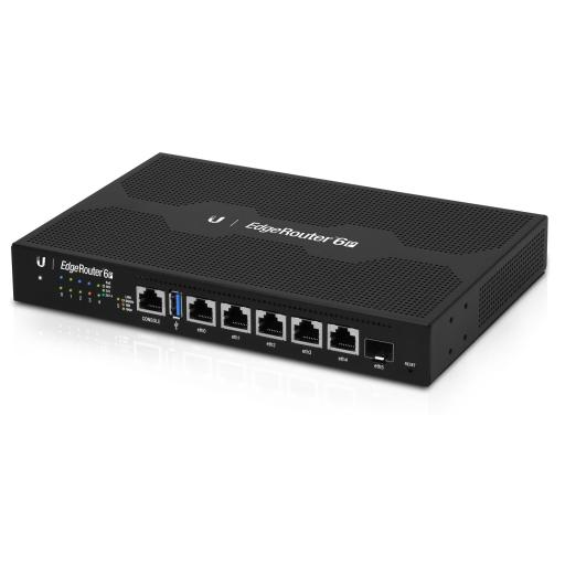 [UBIQUITINETWORKS_ER-6P] Ubiquiti Networks EdgeRouter 6 PoE pasivo 24 V, con 5 puertos 10/100/1000 Mbps + 1 puerto SFP, con funciones avanzadas de ruteo