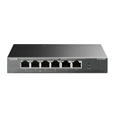 TPLINK Switch PoE no Administrable de escritorio 6 puertos 10/100 Mbps, 4 puertos PoE, 67 W