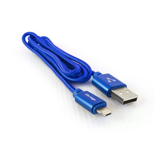 Vorago CABLE VORAGO CAB-209 DUAL MICRO USB/LIGHTNING AZUL 1M BOLSA