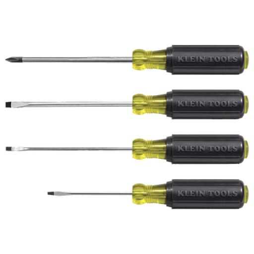 Klein Tools Juego de desarmadores miniatura de punta ranurada y Phillips de 4 piezas