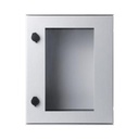 Precision Gabinete de Poliéster IP65 Puerta Transparente, Uso en Intemperie (400 x 500 x 200 mm) con Placa Trasera Interior de Plástico (Incluye Chapa y Llave).
