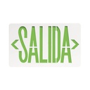 SFire Letrero LED DUAL de SALIDA Universal con alto brillo/uso en pared, lateral o techo/Batería de Respaldo Incluida.
