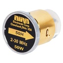 Bird Technologies Elemento de 50 Watt en linea 7/8" para Wattmetro BIRD 43 en Rango de Frecuencia de 2 a 30 MHz.